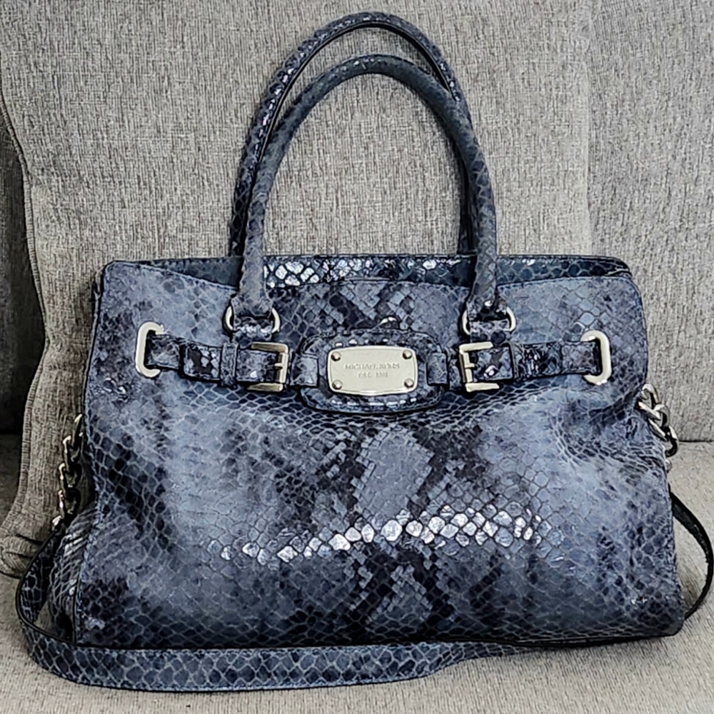 Michael Kors Hamilton Python Satchel Shoulder Bag - image 2